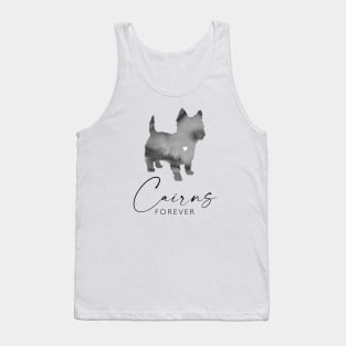 Cairn Terrier Dog Lover Gift - Ink Effect Silhouette - Cairns Forever Tank Top